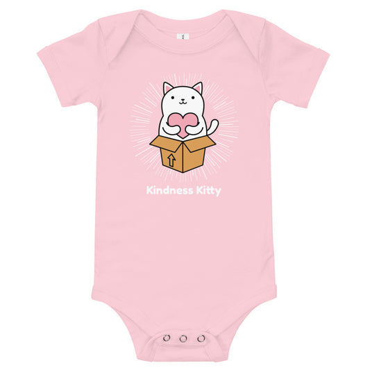 Kindness Kitty Baby short sleeve one piece onesie