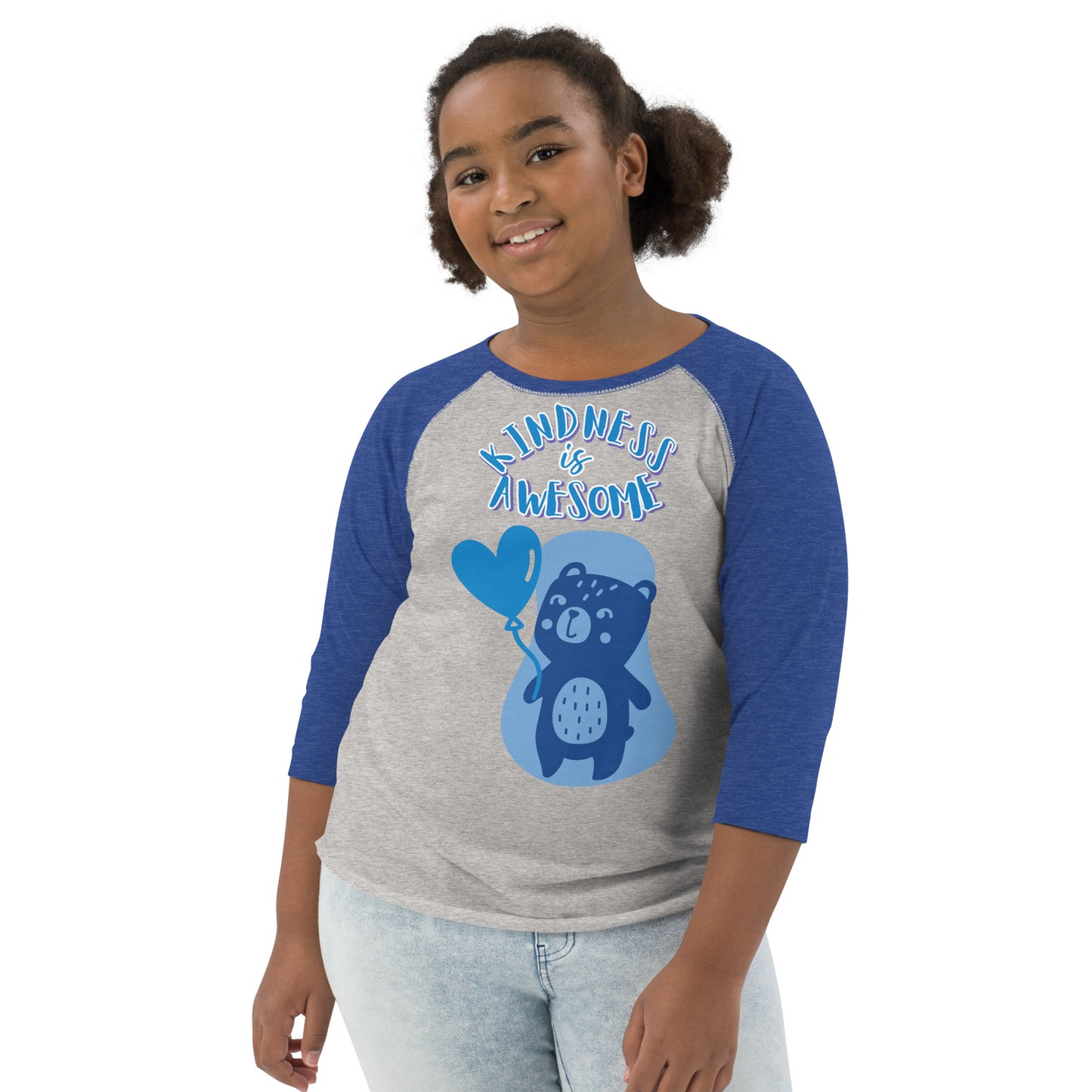 Teddy Bear Kindness is Awesome Youth baseball shirt