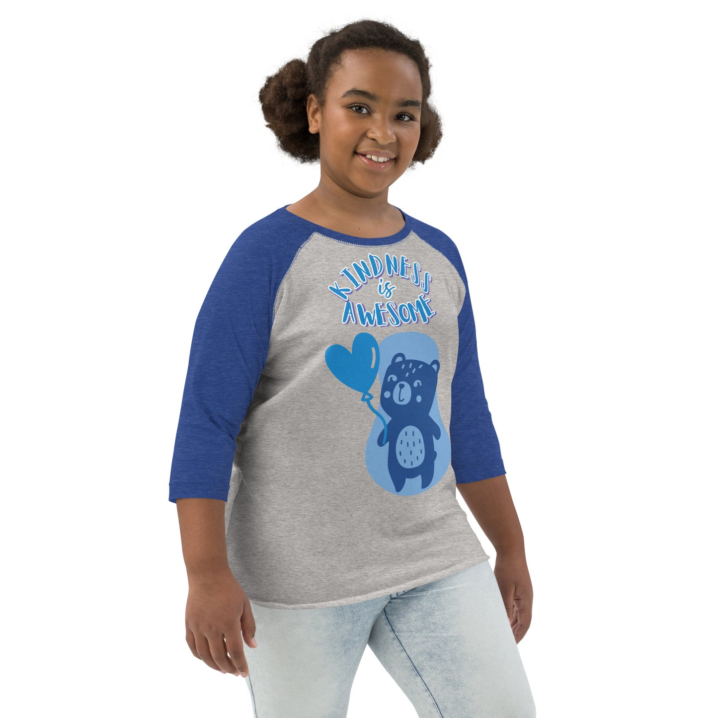 Teddy Bear Kindness is Awesome Youth baseball shirt
