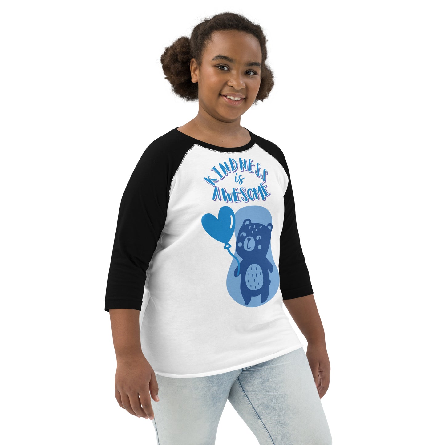 Teddy Bear Kindness is Awesome Youth baseball shirt